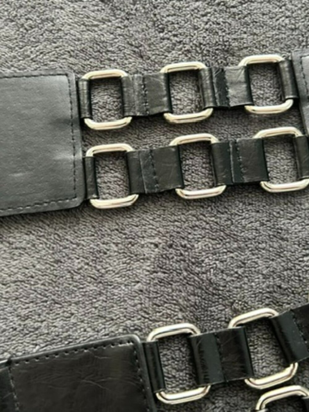 Vintage Betsey Johnson Black Stretch Belt BBP1635 - Picture 7 of 9